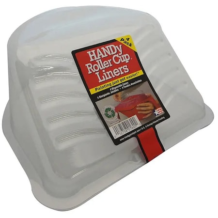 Handy Plastic Paint Cup Liner, 1 pt, 4 PK 1620-CT